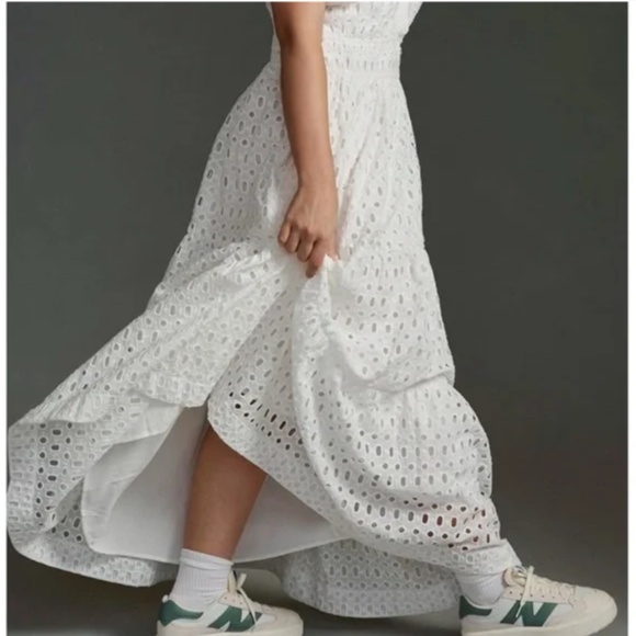 ANTHROPOLOGIE Eyelet Edition : The Somerset Maxi Dress Women's Size M NWT - Picture 3 of 4
